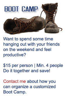 Click here to contact Craig Laffin regarding customized Boot Camps